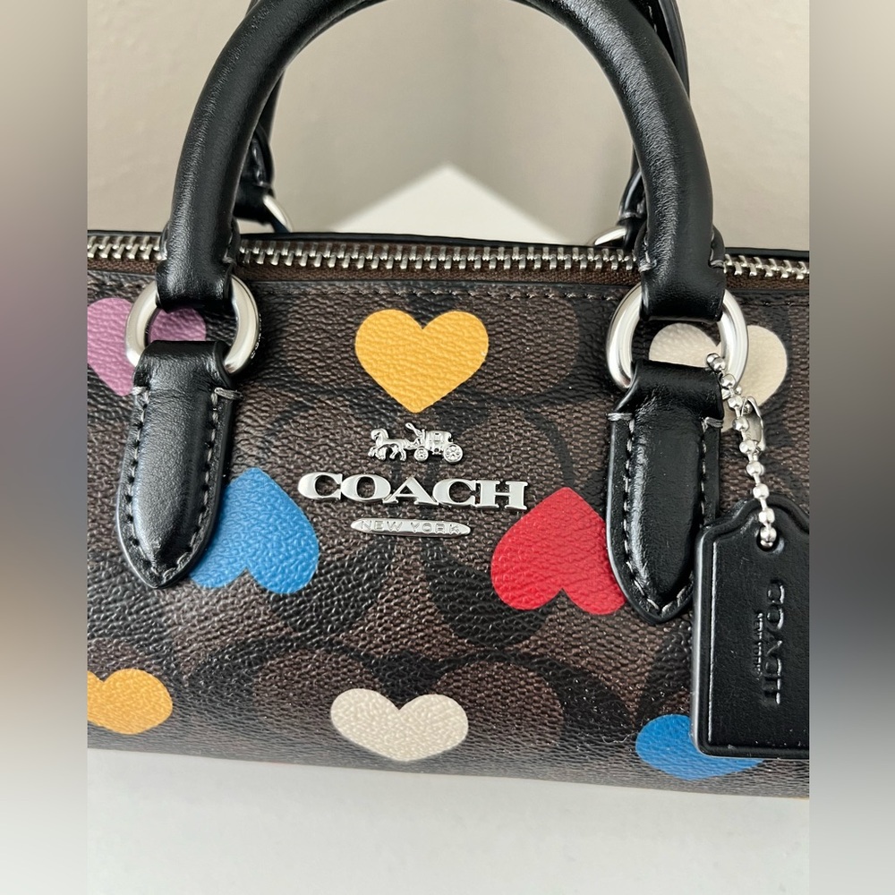 Coach Heart Print Lacey Bag in Brown and Multicolor - Picture 9 of 10